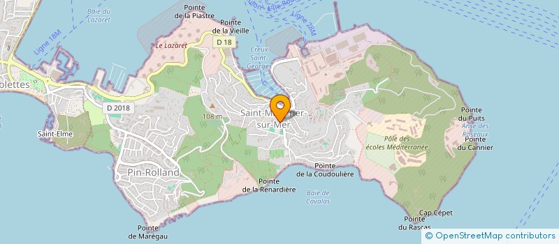 localisation de l'entreprise M.T.B INVEST à SAINT-MANDRIER-SUR-MER