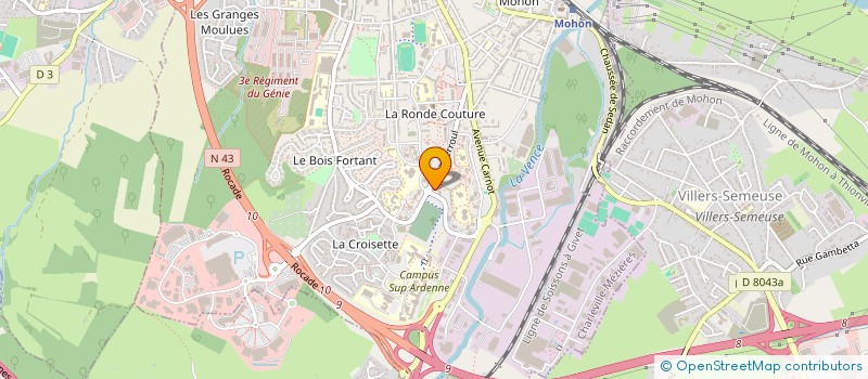 localisation de l'entreprise M.T. BATIMENT  CHARLEVILLE-MEZIERES