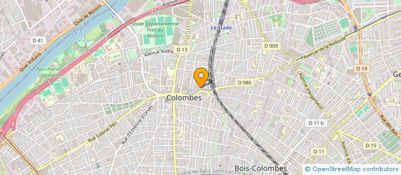 localisation de l'entreprise M T BTP à COLOMBES