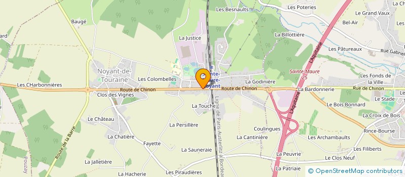 localisation de l'entreprise M.T.C.  NOYANT-DE-TOURAINE