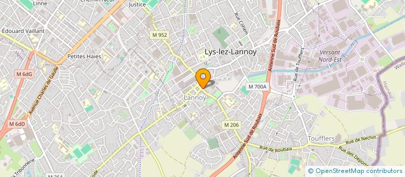 localisation de l'entreprise M.T CHAUSSEUR à LANNOY