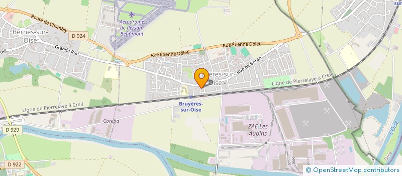 localisation de l'entreprise M.T.CLIM  BRUYERES-SUR-OISE