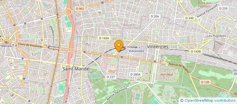 localisation de l'entreprise M.T.F à VINCENNES