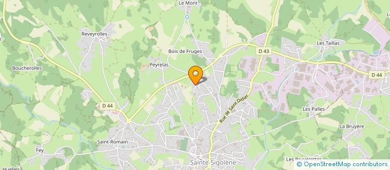 localisation de l'entreprise M.T.F. FINANCIERE à SAINTE-SIGOLENE