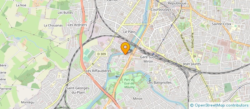 localisation de l'entreprise M T G  TUFFE VAL DE LA CHERONNE