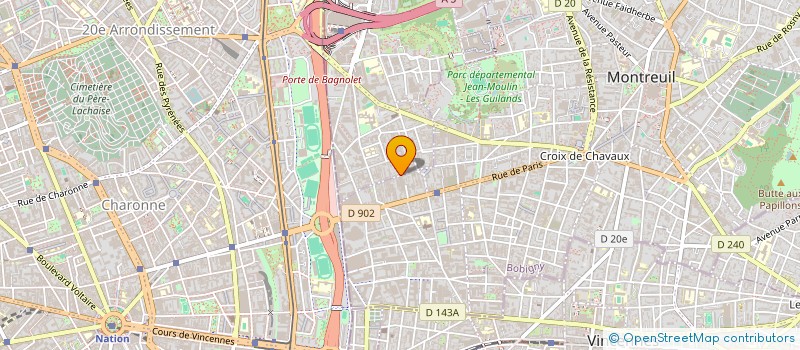 localisation de l'entreprise M.T.G HOLDING à BAGNOLET