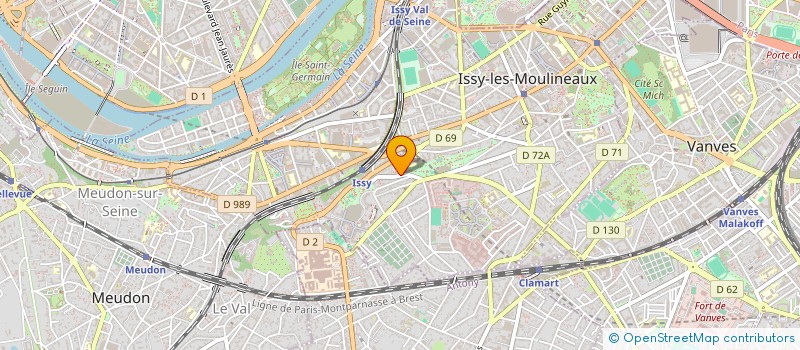 localisation de l'entreprise M T I à ISSY-LES-MOULINEAUX