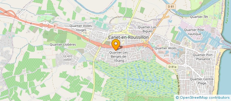 localisation de l'entreprise M.T.I. -  MAISONS ET TRADITION IMMOBILIERE  CANET-EN-ROUSSILLON