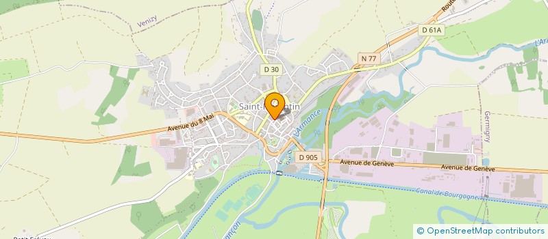 localisation de l'entreprise M.T.L.  SAINT-FLORENTIN