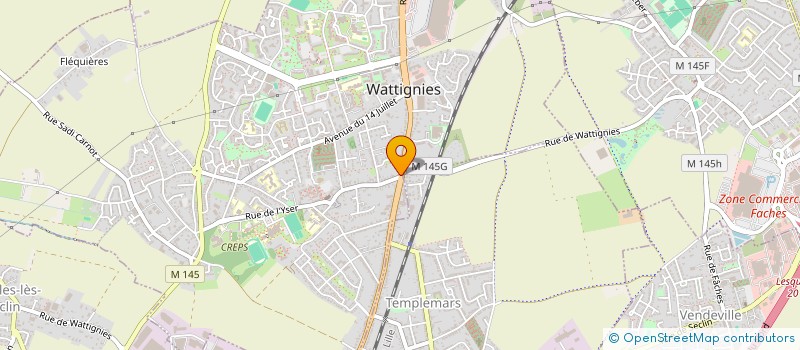 localisation de l'entreprise M.T.L.  WATTIGNIES