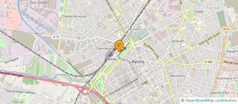 localisation de l'entreprise M.T.M.C.  REIMS