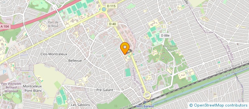 localisation de l'entreprise M.T.P AUTO à VILLEPINTE