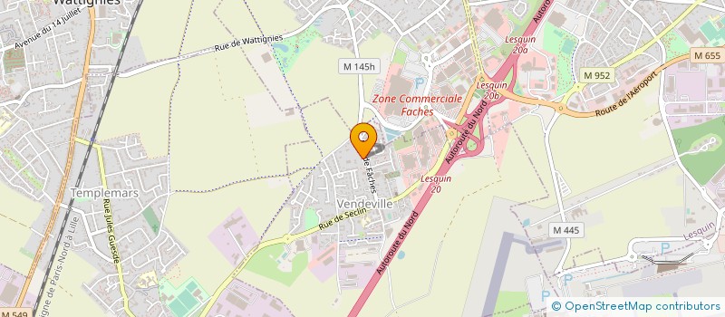 localisation de l'entreprise M.T.S.  VENDEVILLE