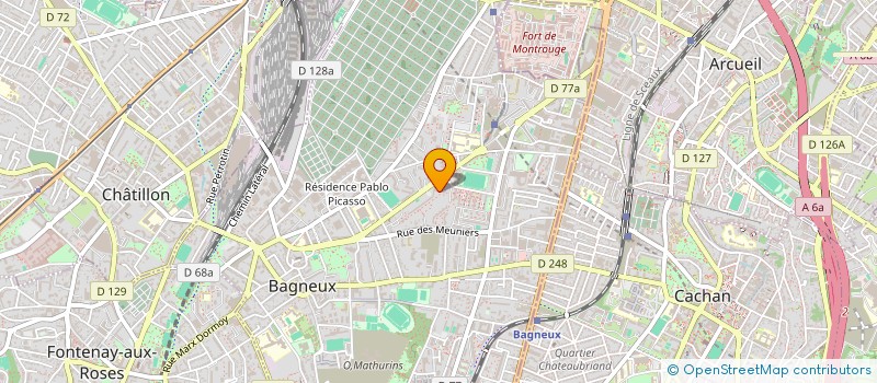 localisation de l'entreprise M.T.S. RENOV à BAGNEUX