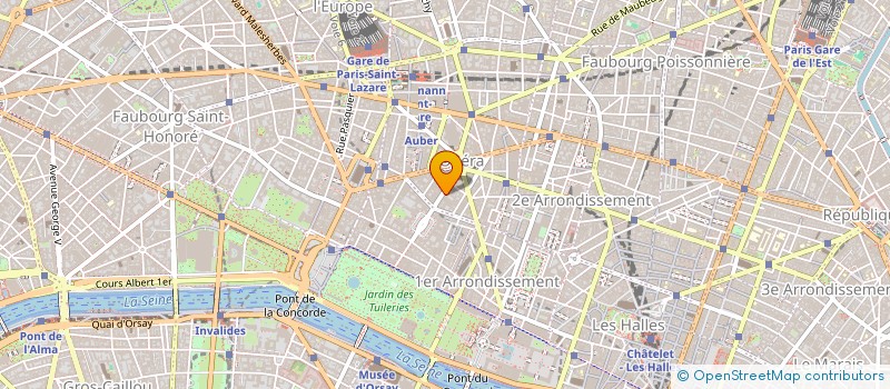 localisation de l'entreprise M.T.V. à PARIS