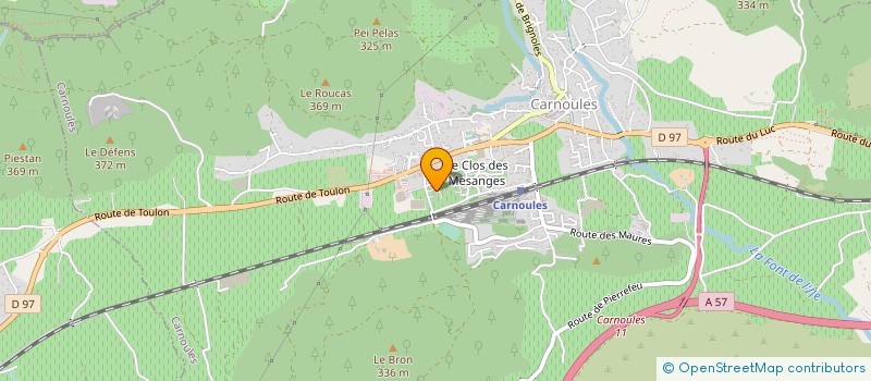localisation de l'entreprise M TERRASSEMENT à CARNOULES