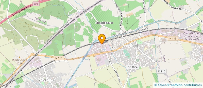 localisation de l'entreprise M.TOITURES à LUNEL-VIEL