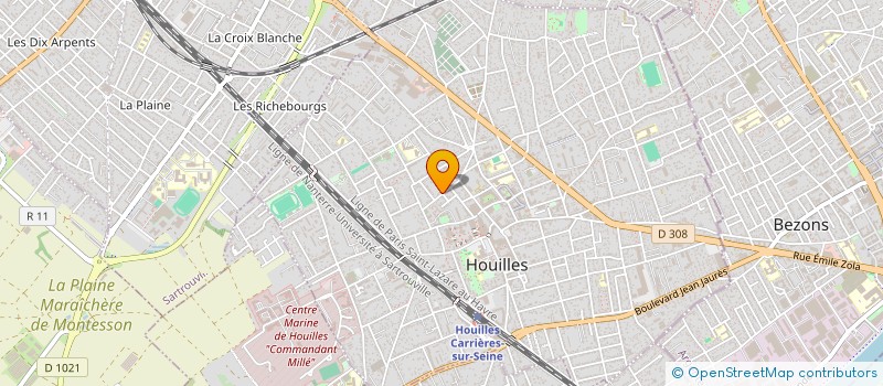 localisation de l'entreprise M TP  HOUILLES