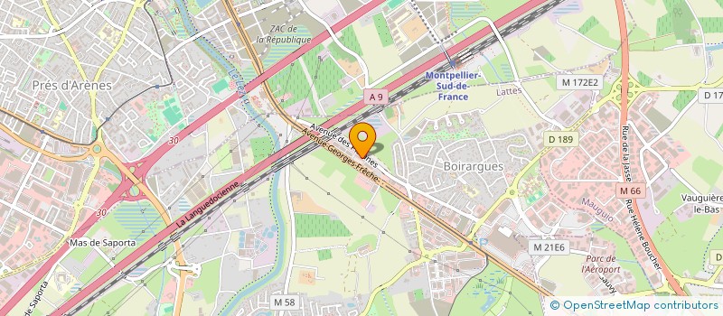 localisation de l'entreprise M TRANSFERT à LATTES