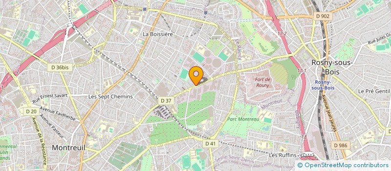 localisation de l'entreprise M TRANSPORT  MONTREUIL