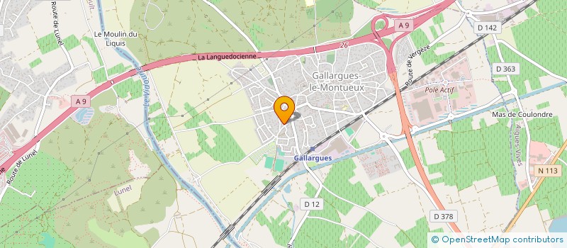 localisation de l'entreprise M.U.T.  GALLARGUES-LE-MONTUEUX