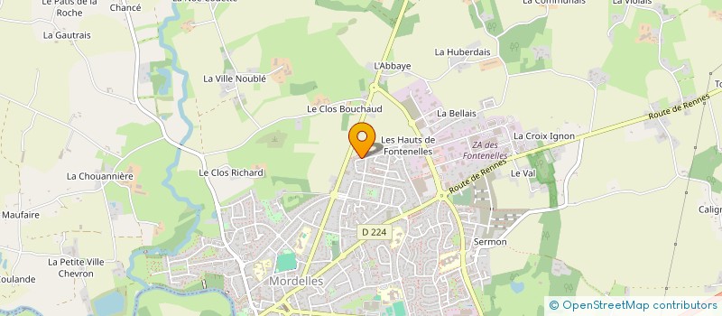 localisation de l'entreprise M. URVOIX  MORDELLES