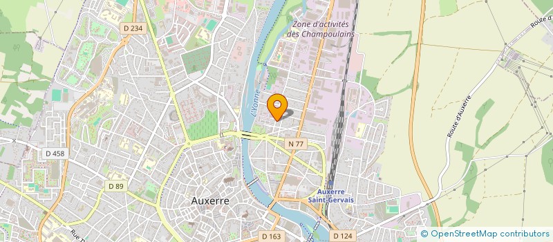 localisation de l'entreprise M.V.ASSOCIES à AUXERRE