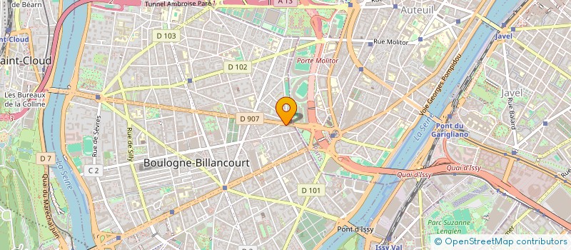 localisation de l'entreprise M & V CONSULTING  BOULOGNE-BILLANCOURT