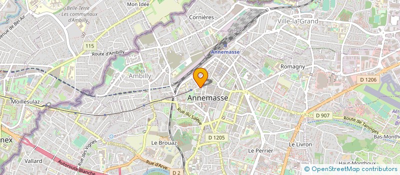 localisation de l'entreprise M.V.D.B. EUROPE à ANNEMASSE