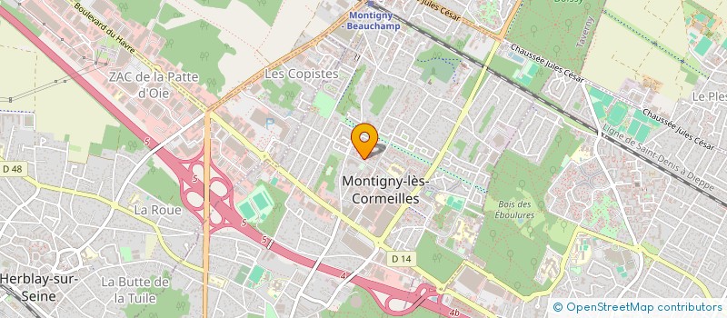 localisation de l'entreprise M.V.E à MONTIGNY-LES-CORMEILLES