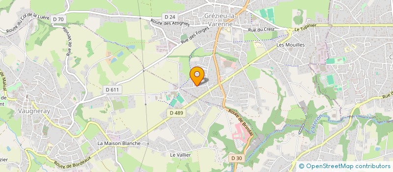 localisation de l'entreprise M.V.G.  GREZIEU-LA-VARENNE