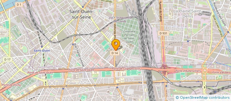 localisation de l'entreprise M.V.INVEST. à SAINT-OUEN-SUR-SEINE