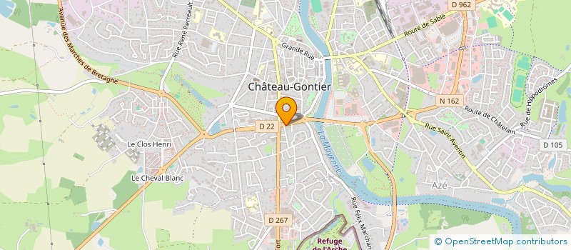 localisation de l'entreprise M.V.L. à CHATEAU-GONTIER-SUR-MAYENNE