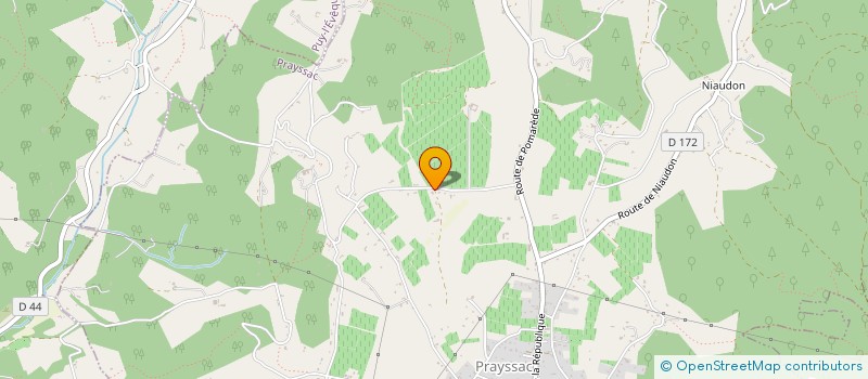 localisation de l'entreprise M.V.L.T.  PRAYSSAC