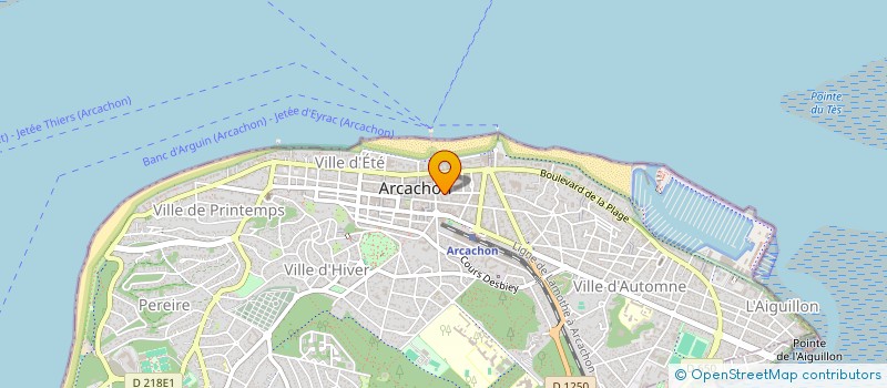 localisation de l'entreprise M.V.M. à ARCACHON
