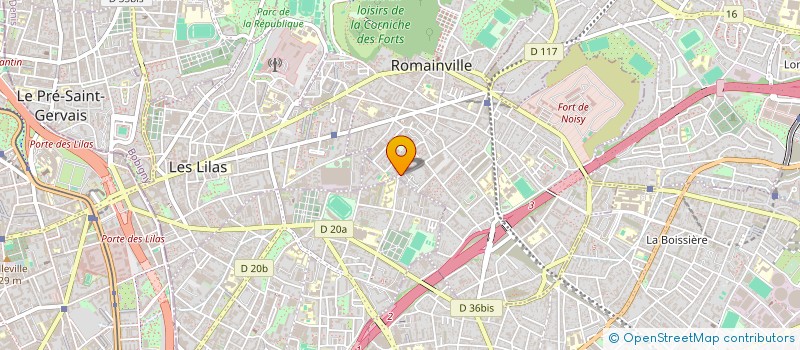 localisation de l'entreprise M.V.M.  ROMAINVILLE