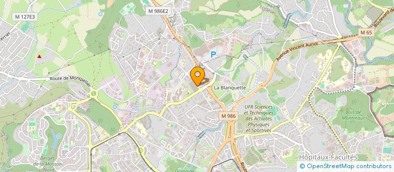 localisation de l'entreprise M.V.M. à MONTPELLIER