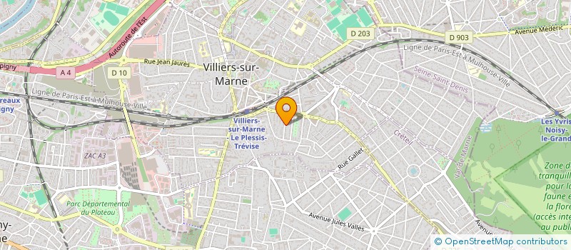 localisation de l'entreprise M V M à VILLIERS-SUR-MARNE
