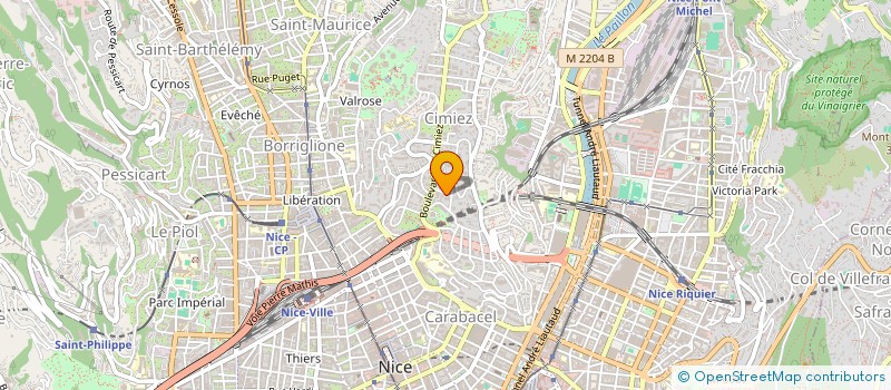 localisation de l'entreprise M V M INVEST à NICE