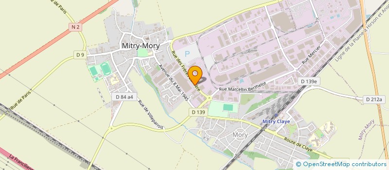 localisation de l'entreprise M.V.M.S à MITRY-MORY