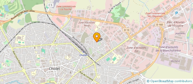localisation de l'entreprise M.V.N. à CHOLET