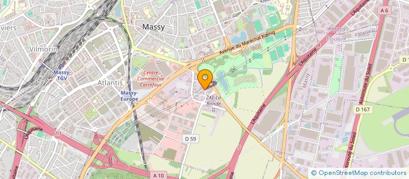 localisation de l'entreprise M.V.S à MASSY