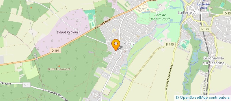 localisation de l'entreprise M.V SERVICES à CERNY