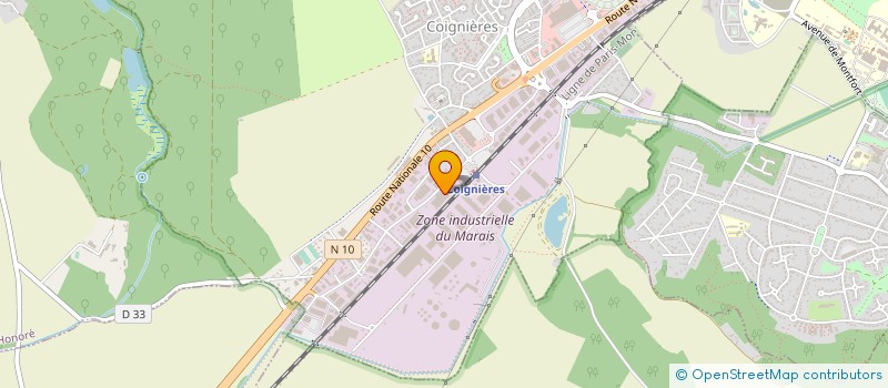 localisation de l'entreprise M V T CREATION à COIGNIERES