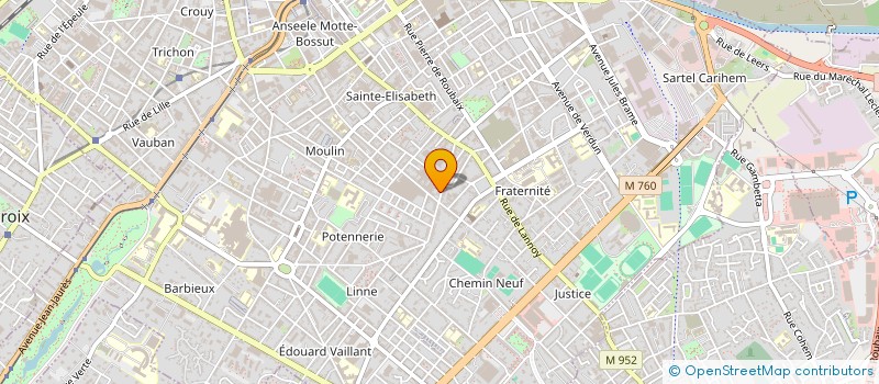localisation de l'entreprise M.V. TEXTILES 2 à ROUBAIX