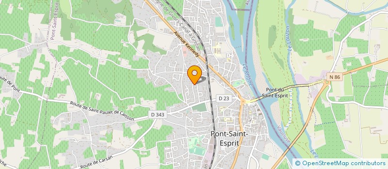 localisation de l'entreprise M.V. TRANSPORT  PONT-SAINT-ESPRIT