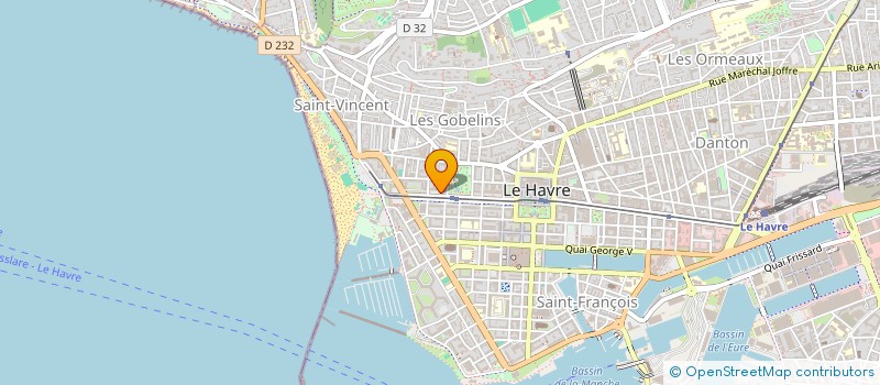localisation de l'entreprise M.V. VOYAGES à LE HAVRE