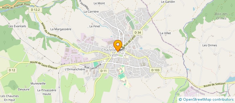 localisation de l'entreprise M&VAPE  CHAZELLES-SUR-LYON