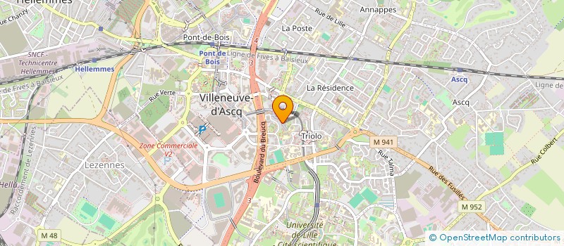 localisation de l'entreprise M & W à VILLENEUVE-D'ASCQ