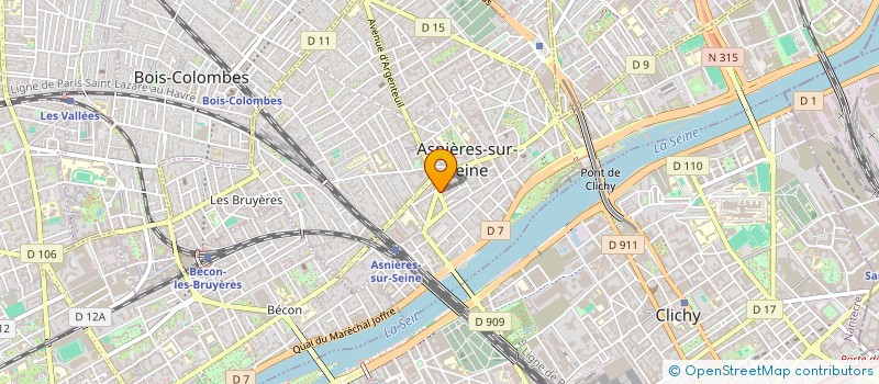 localisation de l'entreprise M.W. à ASNIERES-SUR-SEINE